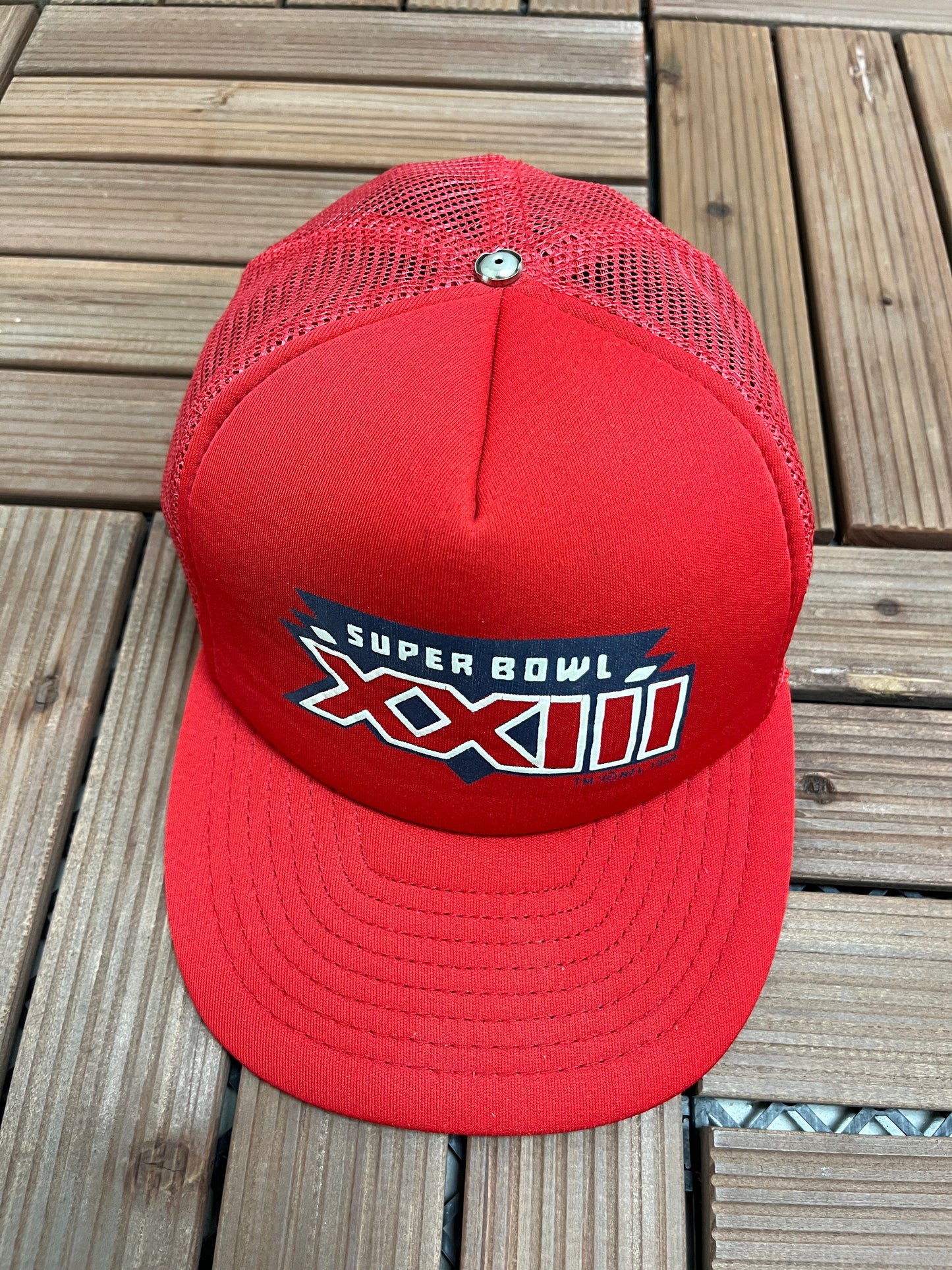 Super Bowl XXIII San Francisco 49ers vs. Cincinnati Bengals Graphic Hat | Snap Back | Vintage 1980s NFL Football Cap |