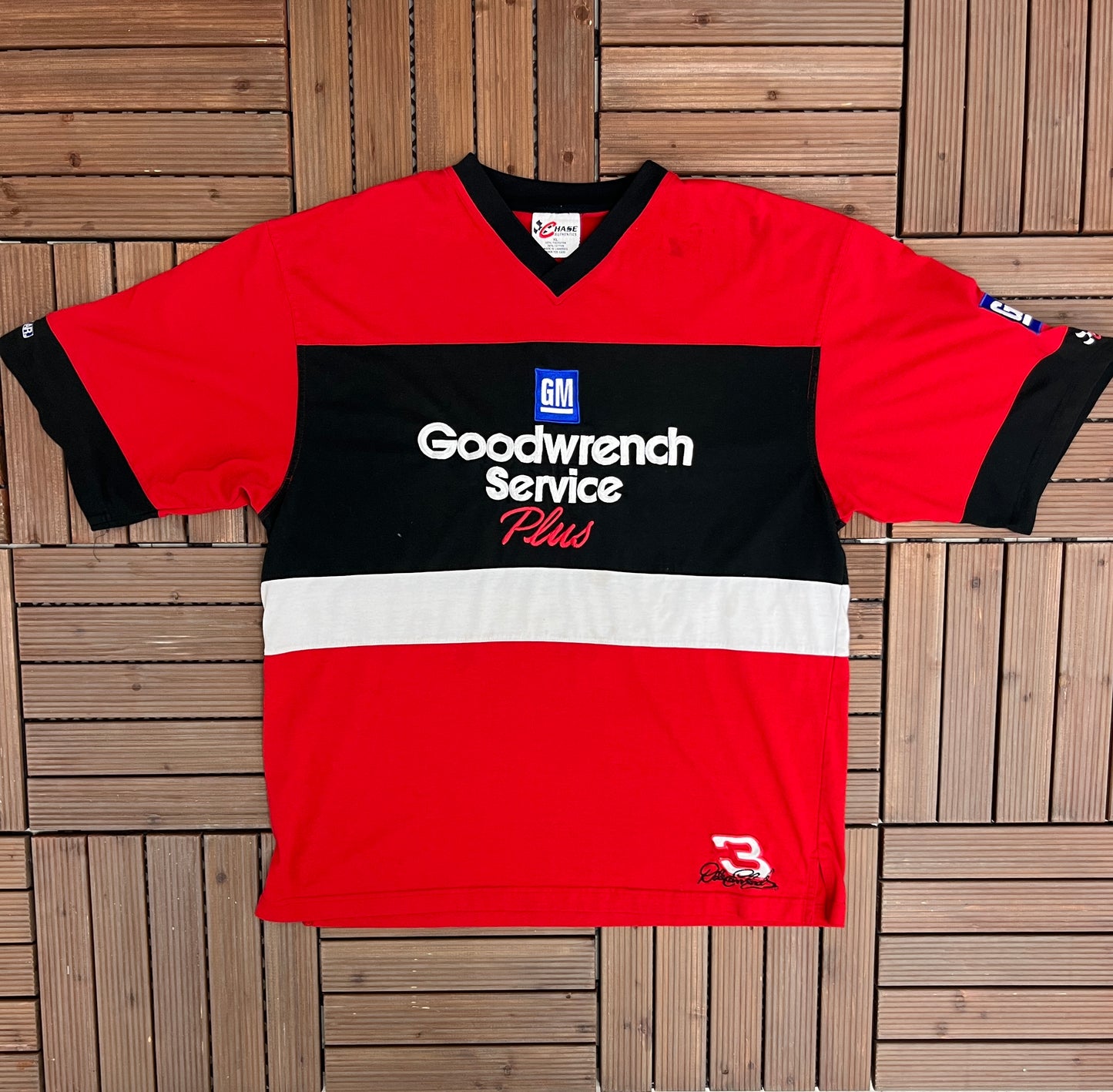 Dale Earnhardt Goodwrench Service Graphic Tee | Size X-Large | Vintage 2000s NASCAR Racing Red T-Shirt | Free Shipping to USA |