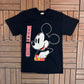 Mickey Mouse Graphic Tee | Size Large | Vintage 1990s Disney Cartoon Black T-Shirt |