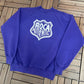 Roca Authentic Graphic Crewneck | Size XX-Large | Vintage 1980s Branded Promotional Purple Sweatshirt |