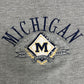 Michigan Wolverines Embroidered Graphic Crewneck | Size X-Large | Vintage 1990s College Sports Grey Sweater | Free Shipping to USA |