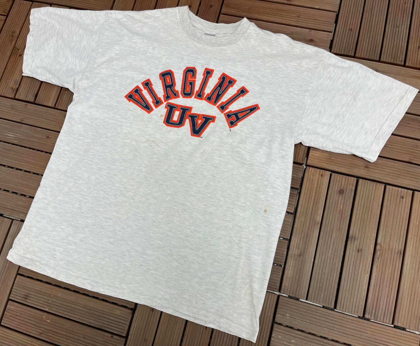 University of Virginia Cavaliers Graphic Tee | Size XX-Large | Vintage 1990s College Grey T-Shirt | Made in USA | Free Shipping to USA |