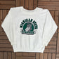 Michigan State Spartans Graphic Crewneck | Size Large | Vintage 1980s Made in USA College White Sweater |