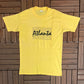 Atlanta Spell Out Graphic Tee | Size X-Large | Vintage 1990s Made in USA Yellow T-Shirt |
