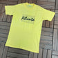 Atlanta Spell Out Graphic Tee | Size X-Large | Vintage 1990s Made in USA Yellow T-Shirt |