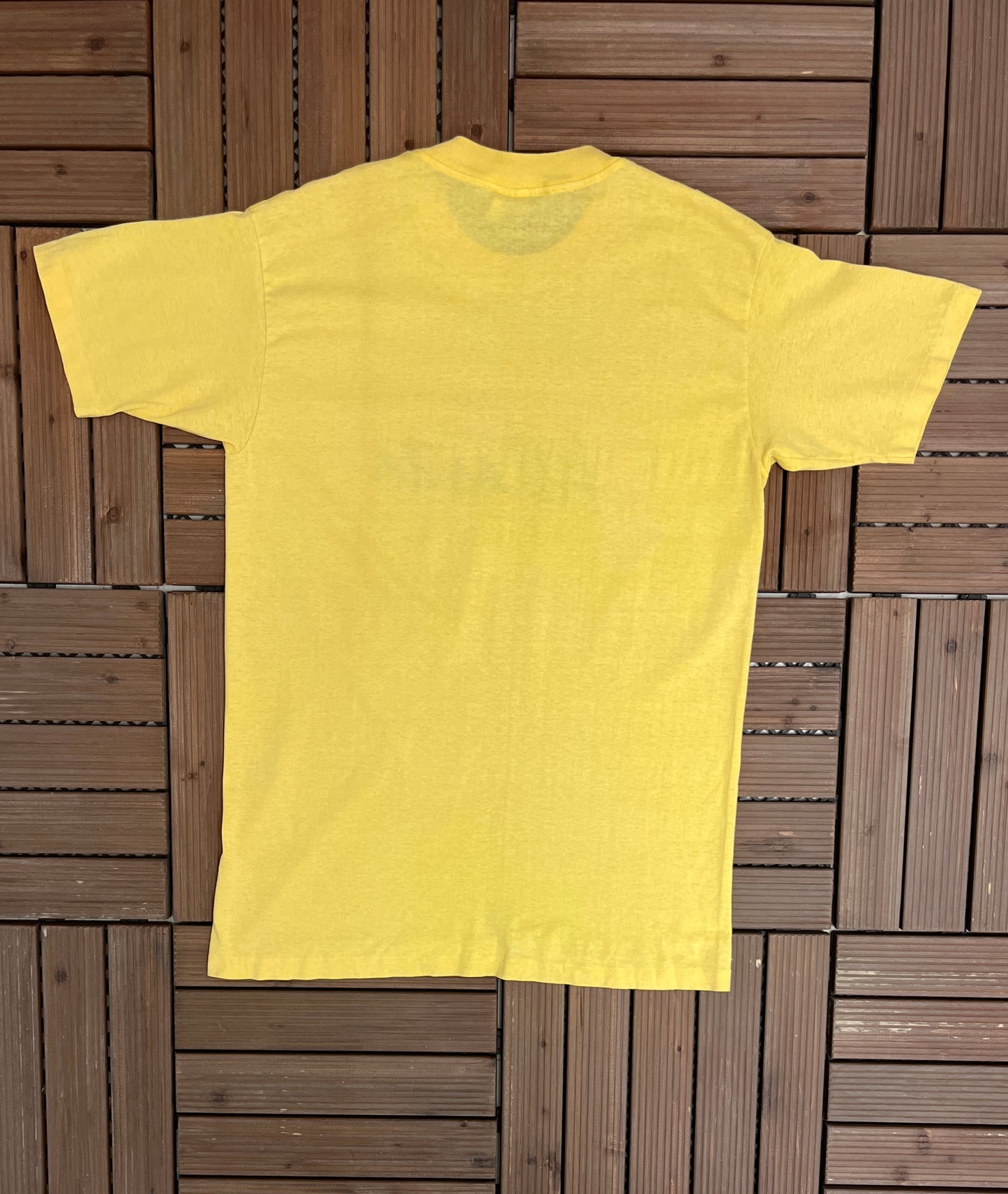 Atlanta Spell Out Graphic Tee | Size X-Large | Vintage 1990s Made in USA Yellow T-Shirt |