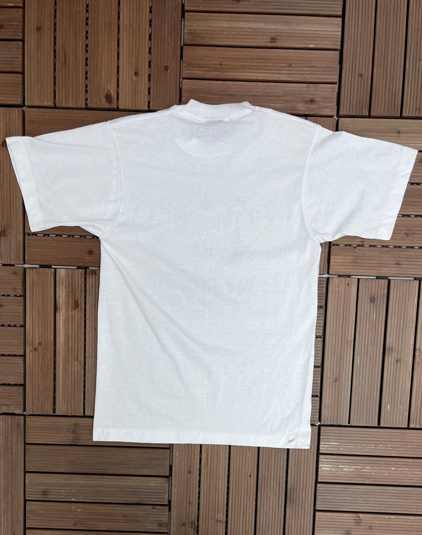 Rock N' Roll Loma Prieta Earthquake San Francisco 1989 Graphic Tee | Size Medium | Vintage 1980s Promotional Single Stitch White T-Shirt |