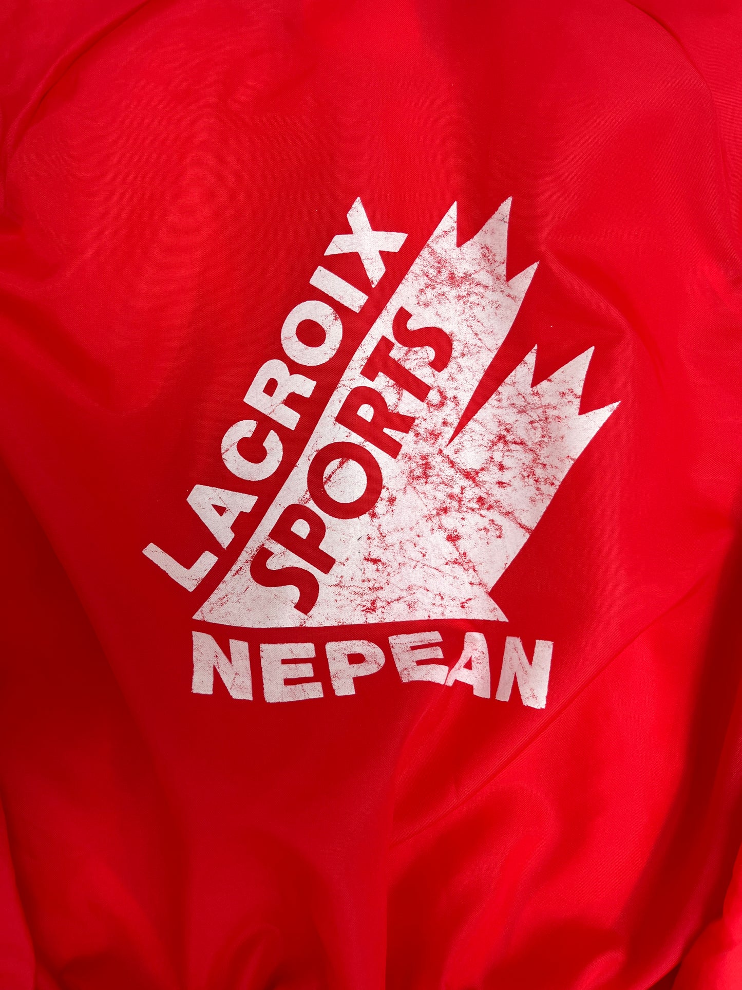 Lacroix Sports Nepean Graphic Jacket | Size Large | Vintage 1990s Varsity Style Bomber Jacket |