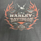 Harley Davidson Meredith, New Hampshire Graphic Tee | Size X-Large | Vintage 2000s Biker Motorcycle Black T-Shirt | Made in USA |