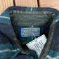Pendleton Pure Virgin Wool Flannel Shirt | Size Medium | Vintage 1990s Blue & Green Button Down | Made in USA |