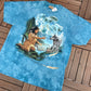 Native & Wolf Graphic Tee | Size XX-Large | Vintage 2000s Promotional Big Print Blue T-Shirt | The Mountain Tag | Free Shipping to USA |