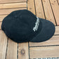 Budweiser King Of Beers Embroidered Graphic Hat | Leather Clasp Back | Vintage 2000s Promotional Black Cap |