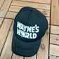 Wayne's World Graphic Hat | Snap Back | Vintage 1990s Comedy Film Promotional Black Cap |
