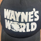 Wayne's World Graphic Hat | Snap Back | Vintage 1990s Comedy Film Promotional Black Cap |