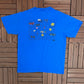 Last Flight Out Graphic Tee | Size X-Large | Vintage 1990s Made in USA Blue T-Shirt |