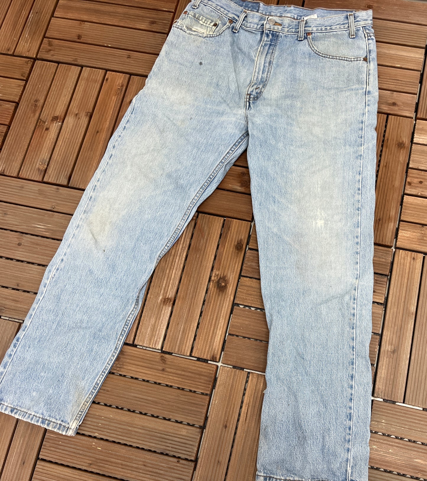 Levi Strauss & Co 505 Regular Fit Denim Jeans | Size 36 x 30 | Vintage 2000s Levi's Medium Blue Jeans | Free Shipping to USA |