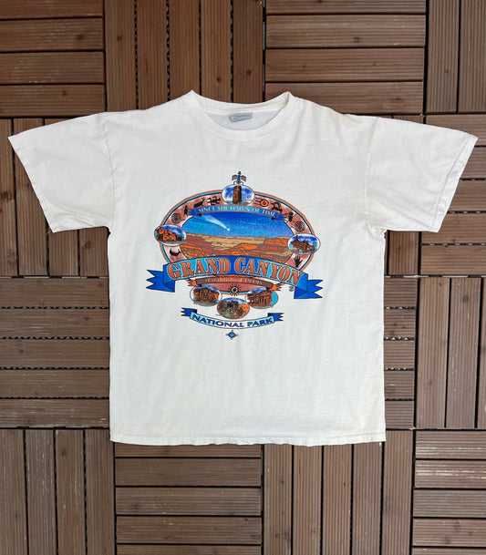 Grand Canyon, Arizona Graphic Tee | Size Large | Vintage 2000s Tourist White T-Shirt |