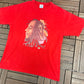 Bob Marley Half Lion Graphic Tee | Size XX-Large | Vintage 2000s Promotional Reggae Music Red T-Shirt |
