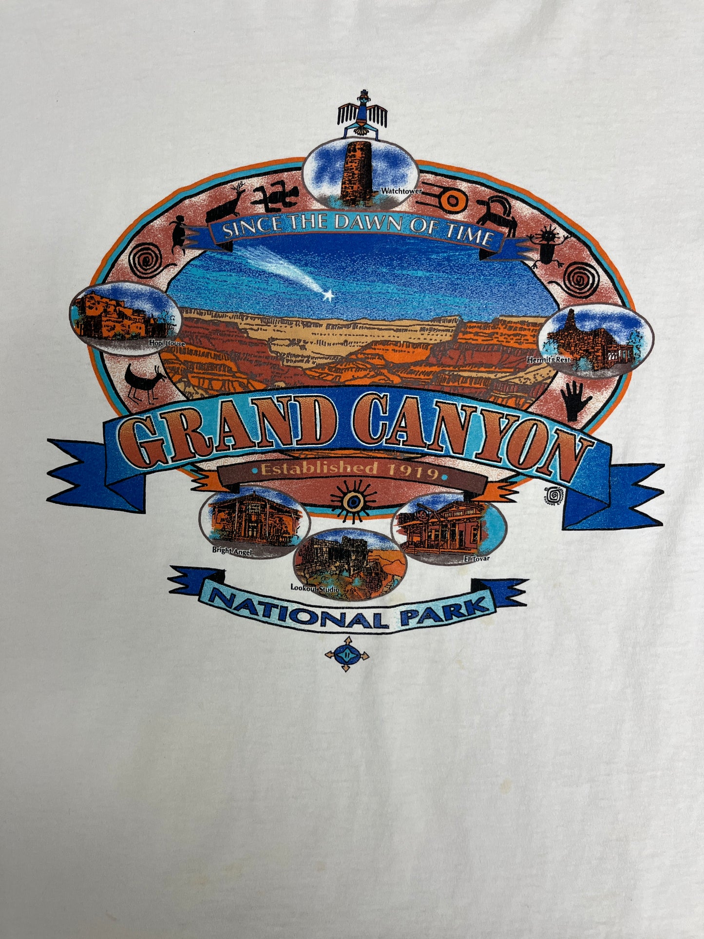 Grand Canyon, Arizona Graphic Tee | Size Large | Vintage 2000s Tourist White T-Shirt |