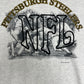 Pittsburgh Steelers NFL Embroidered Graphic Hoodie | Size XL | Vintage 1990s Nutmeg Grey Single Stitch Sweatshirt |