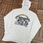 Pittsburgh Steelers NFL Embroidered Graphic Hoodie | Size XL | Vintage 1990s Nutmeg Grey Single Stitch Sweatshirt |