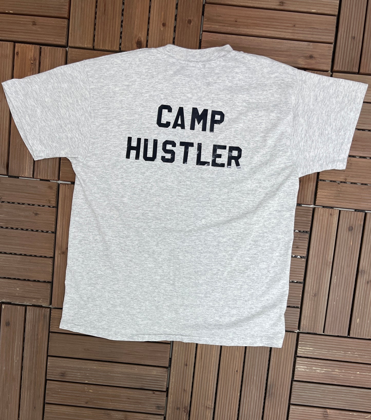 Scott Harrelson's West Virginia Basketball Camp Graphic Tee | Size Large | Vintage 1990s Made in USA Grey T-Shirt |