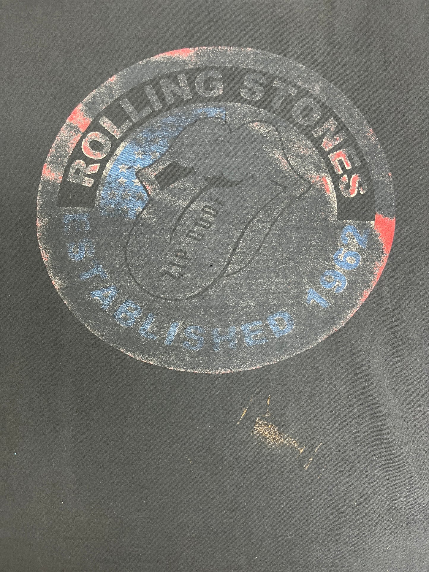 Rolling Stones Zip Code Tour 2015 Graphic Tee | Size Large | Vintage 2000s Rock Band Black T-Shirt |