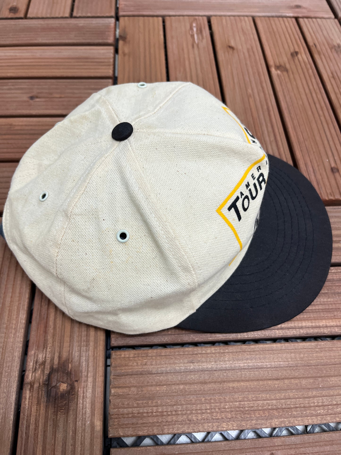 Tour De Sol 1994 Car Meet Graphic Hat | Adjustable With Snap Back | Vintage 1990s Car Promotional White Cap | Free Shipping to America |