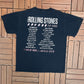 Rolling Stones Zip Code Tour 2015 Graphic Tee | Size Large | Vintage 2000s Rock Band Black T-Shirt |