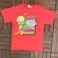 Tweety Bird Love Is A Two Way Street Graphic Tee | Size Small | Vintage 1990s Looney Tunes Cartoon Salmon T-Shirt |
