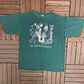 Cherokee Wolves Graphic Tee | Size X-Large | Vintage 1990s Single Stitch Animal Green T-Shirt | Made in USA | Free Shipping to USA |