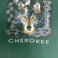 Cherokee Wolves Graphic Tee | Size X-Large | Vintage 1990s Single Stitch Animal Green T-Shirt | Made in USA | Free Shipping to USA |