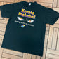 Kansas Jayhawks Basketball Graphic Tee | Size X-Large | Vintage 1990s College Basketball Made in USA Black T-Shirt |
