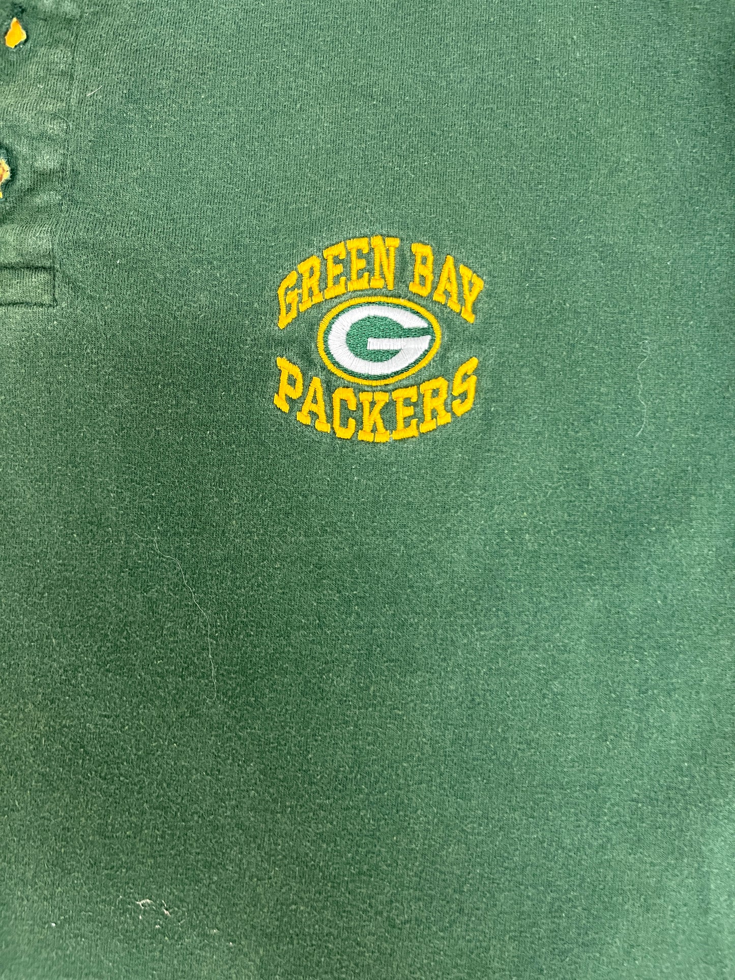 Green Bay Packers Embroidered Graphic Tee | Size Large | Vintage 1990s NFL Football Green T-Shirt | Free Shipping to USA |