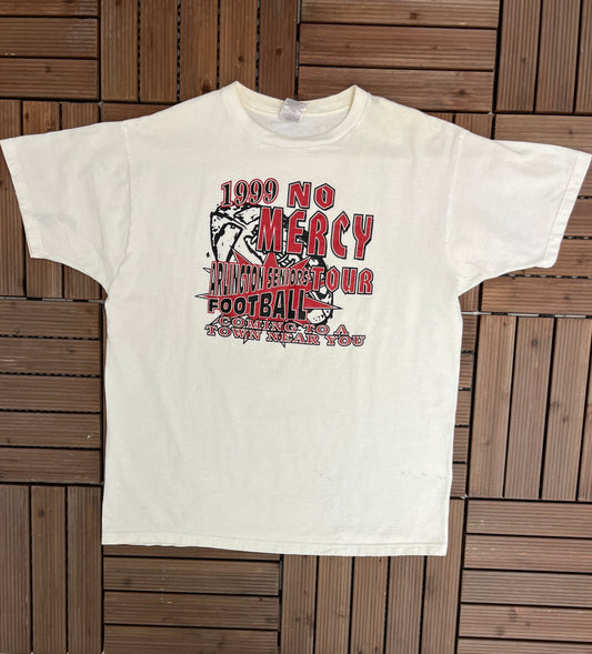 Arlington Red Devils High School Graphic Tee | Size X-Large | Vintage 1990s High School Football White T-Shirt | Free Shipping to USA |