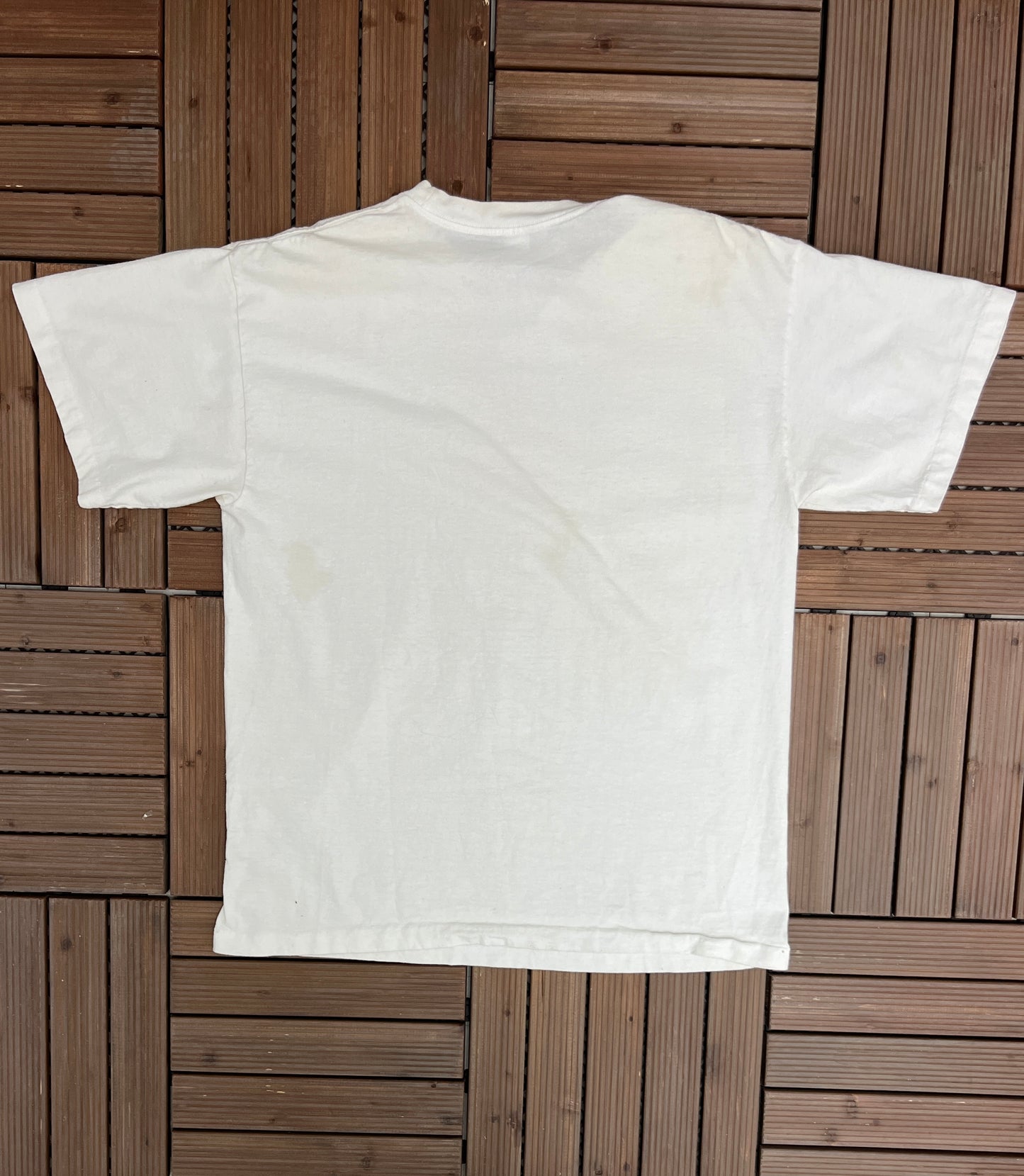 Deer Large Print Graphic Tee | Size Large | Vintage 1990s Single Stitch Animal White T-Shirt | Made in USA | Free Shipping to USA |