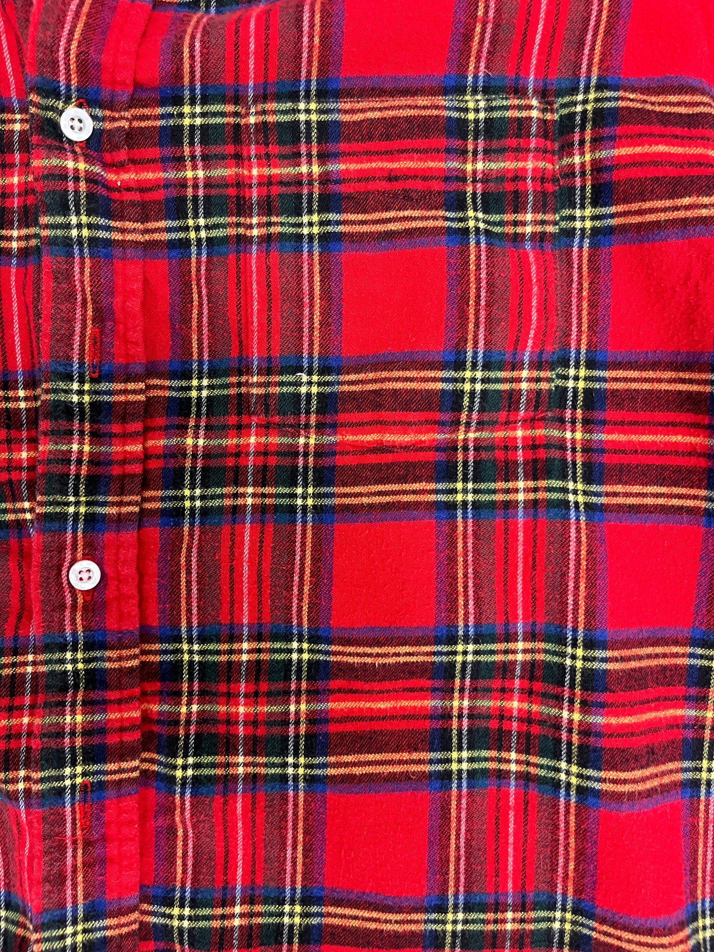 L.L. Bean Red Plaid Flannel Shirt | Size Large | Vintage 1990s Red Button Down | Made in USA |