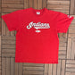 Cleveland Indians Nike Graphic Tee | Size Large | Vintage 2000s Nike MLB Baseball Red T-Shirt |