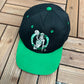 Boston Celtics Embroidered Graphic Hat | Snap Back | Vintage 2000s NBA Basketball Black Cap |