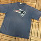 New England Patriots Graphic Tee | Size XX-Large | Vintage 2000s NFL Football Blue T-Shirt |