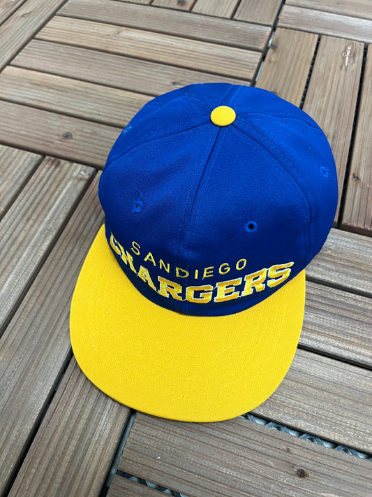 San Diego Chargers Embroidered Graphic Hat | One Size With A Snap Back | Vintage 1990s NFL Football Blue Cap | Free Shipping to USA |