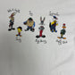 Warner Bros Characters Graphic Tee | Size Large | Vintage 1990s Single Stitch Cartoon White T-Shirt |