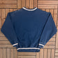 Walt Disney 25th Anniversary Embroidered Graphic Crewneck | Size Medium | Vintage 1990s Blue Mickey Mouse Disney Sweater |
