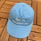 SHR Enterprises Ltd Graphic Hat | Strap Back | Vintage 1990s Promotional Blue Cap |