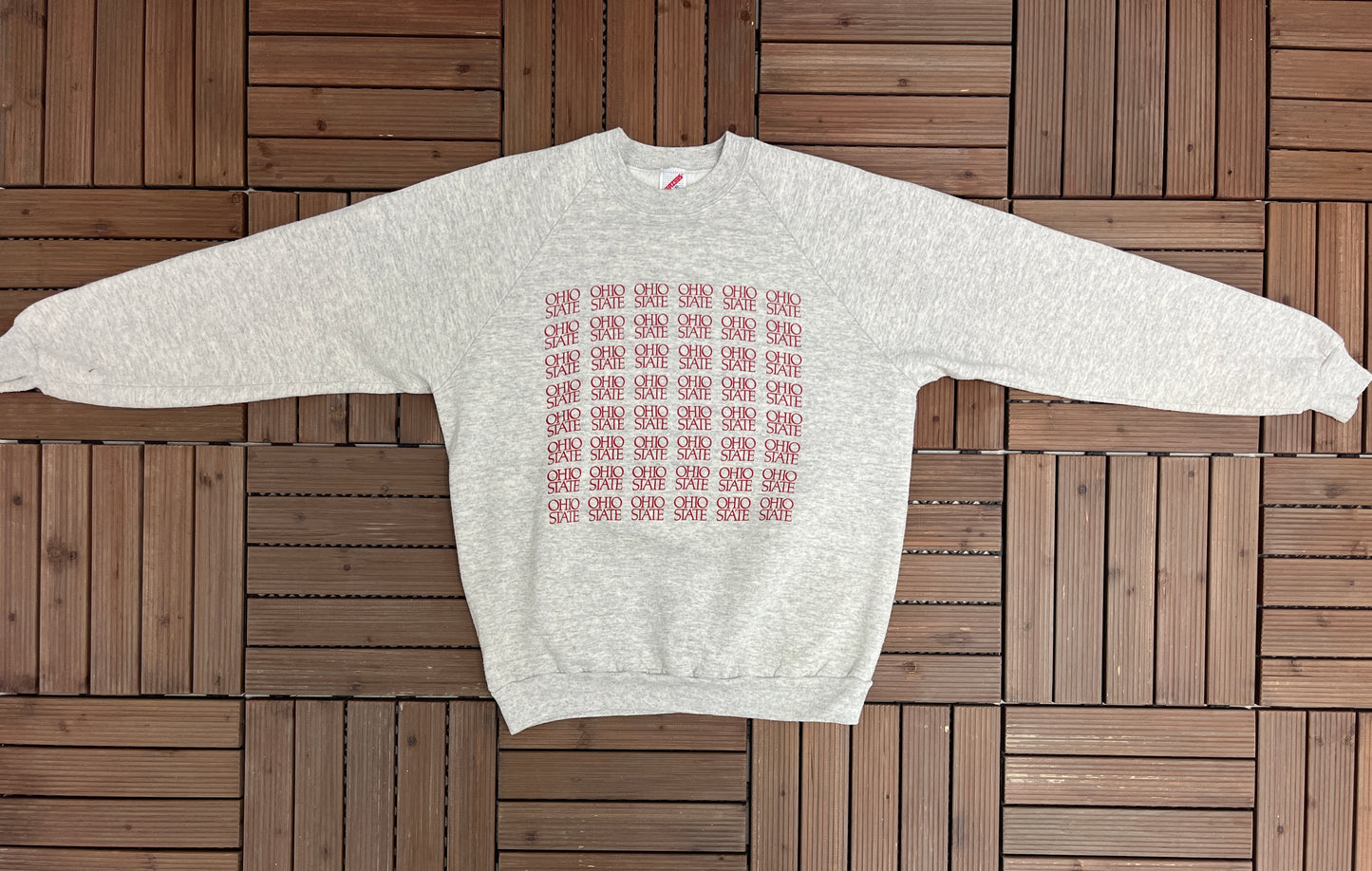 Ohio State Buckeyes Graphic Crewneck | Size X-Large | Vintage 1990s College Grey Sweater | Made in USA |