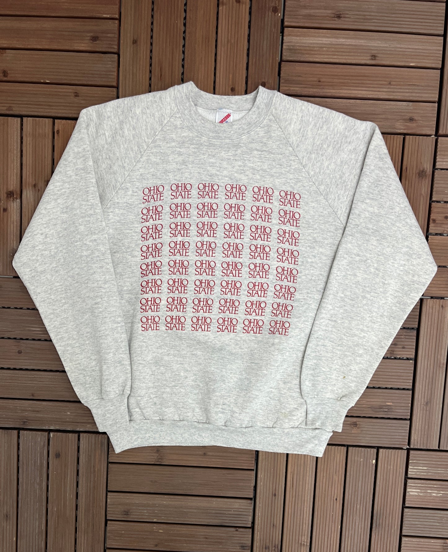 Ohio State Buckeyes Graphic Crewneck | Size X-Large | Vintage 1990s College Grey Sweater | Made in USA |