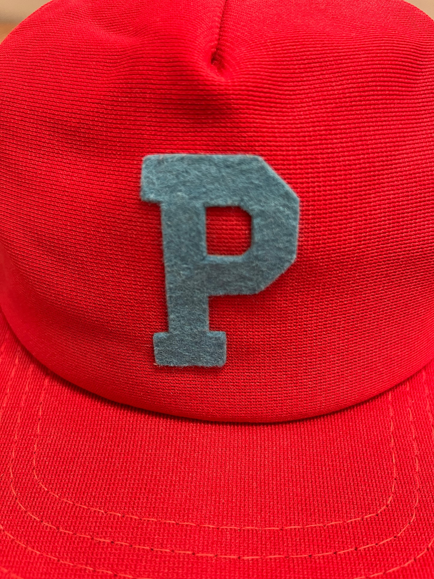 Philadelphia Phillies Graphic Hat | Snap Back | Vintage 1990s Made in USA New Era Red Cap |