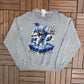 New England Patriots Graphic Crewneck | Size X-Large | Vintage 1990s NFL Football Grey Sweater |