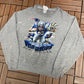 New England Patriots Graphic Crewneck | Size X-Large | Vintage 1990s NFL Football Grey Sweater |