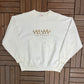 Caesars Palace Las Vegas Embroidered Graphic Crewneck | Size X-Large | Vintage 1990s Promotional White Sweater | Made in USA |